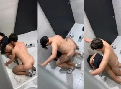 Cả hai người đang quan hệ thì bị quay lén trong WC